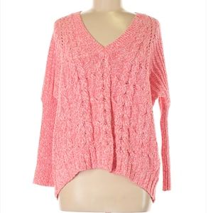 Express Oversized Pink Slouchy Sweater